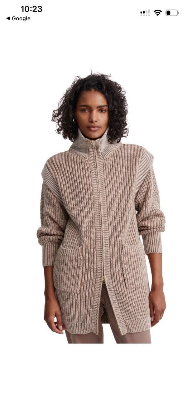 Varley Tori Knit Full Zip Jacket Sweater Women Size M